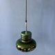 Green ceramic suspension Mid-Century - pendant lamp West Germany