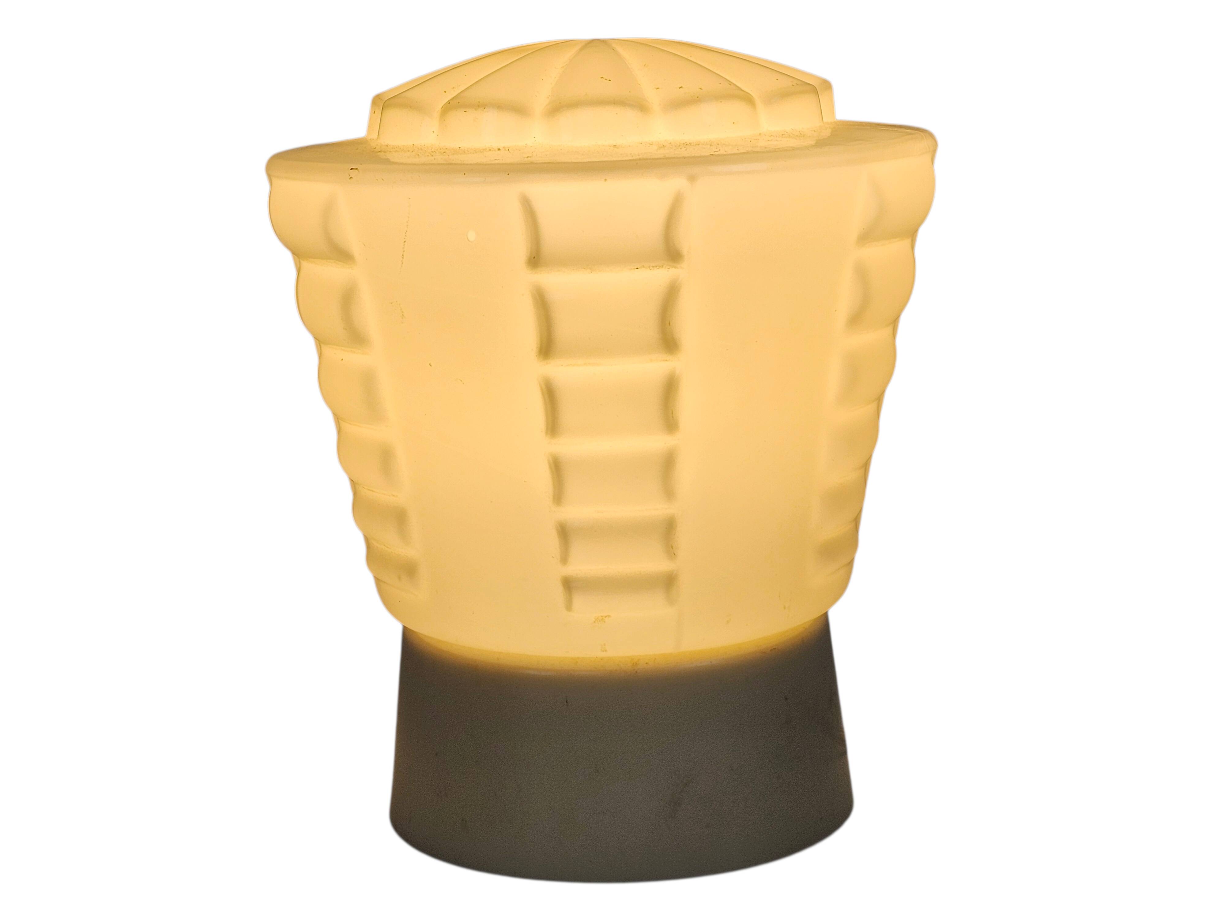 Thabur - opaline ceiling lamp - Art Deco - Holland - 2nd quarter of the 20t