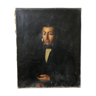 Portrait of notable man 19th - oil on canvas