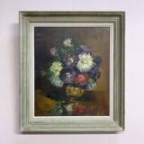 Painting early 20th century "Dahlias"