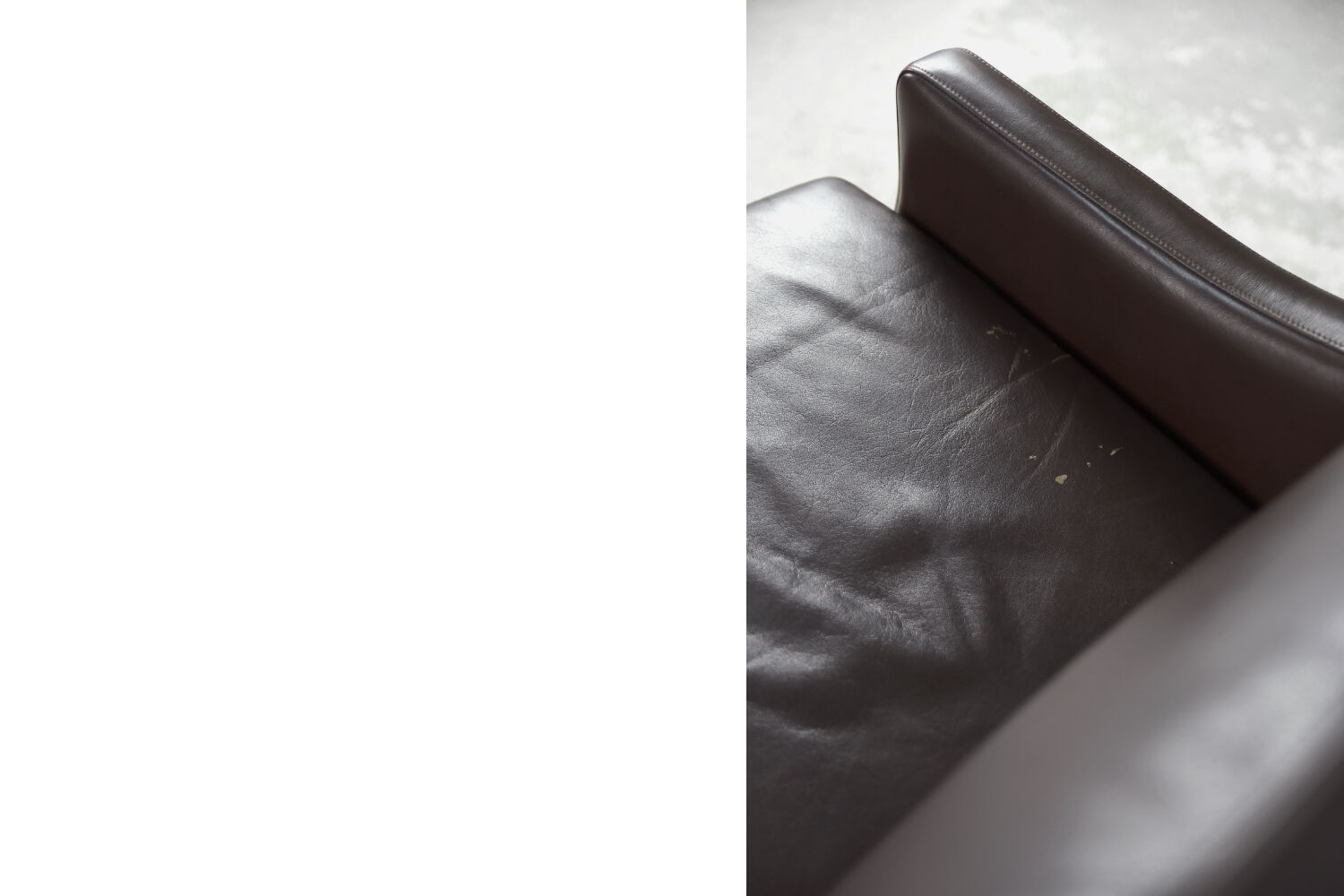Mid-Century Modern Vintage Danish 3-seater Chocolate Leather Sofa, 1960s