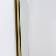 Mid-century illuminated wall mirror by Ernest Igl with brass crown, by Hillebrand.