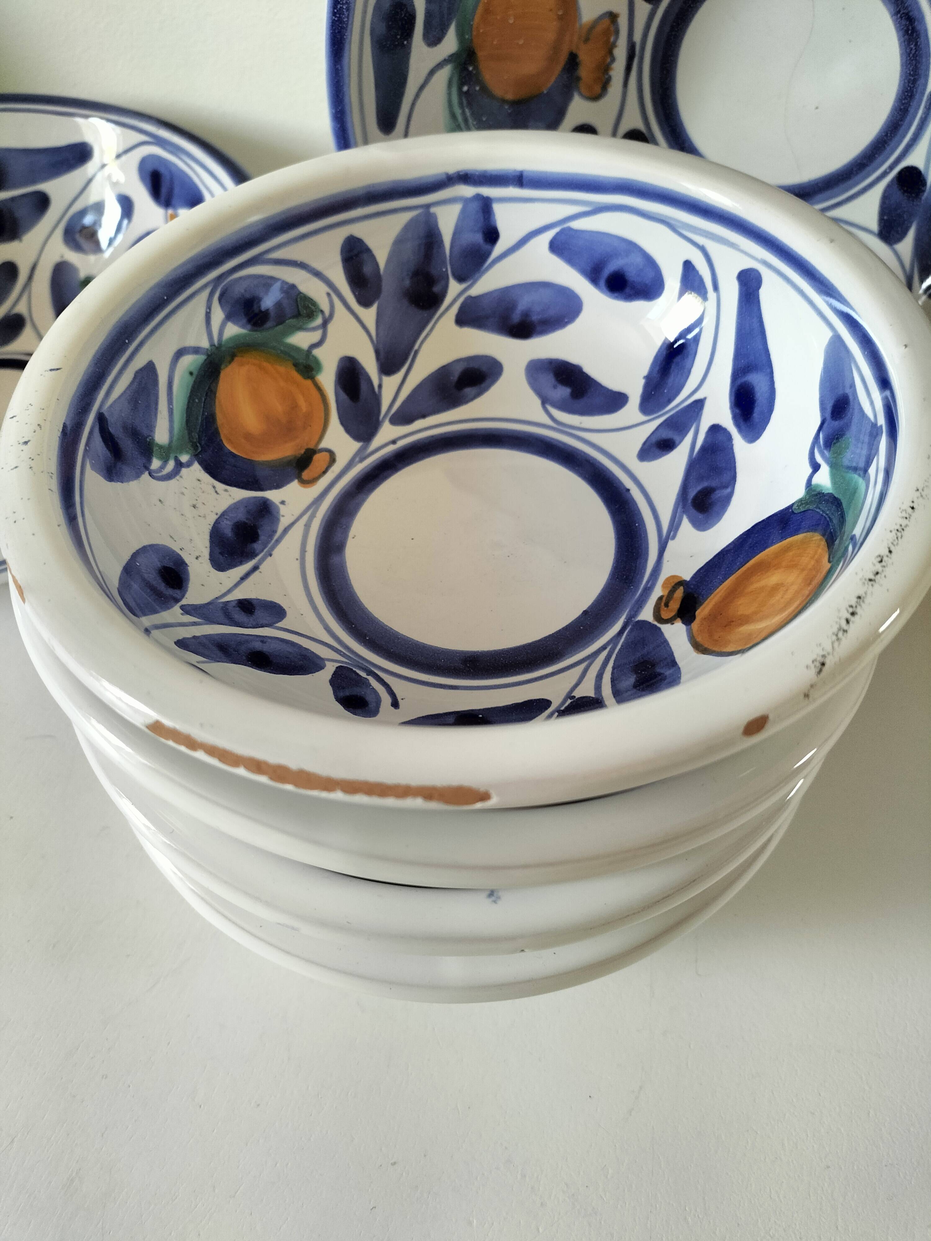 6 hand-painted ceramics – Desuir - Sicily
