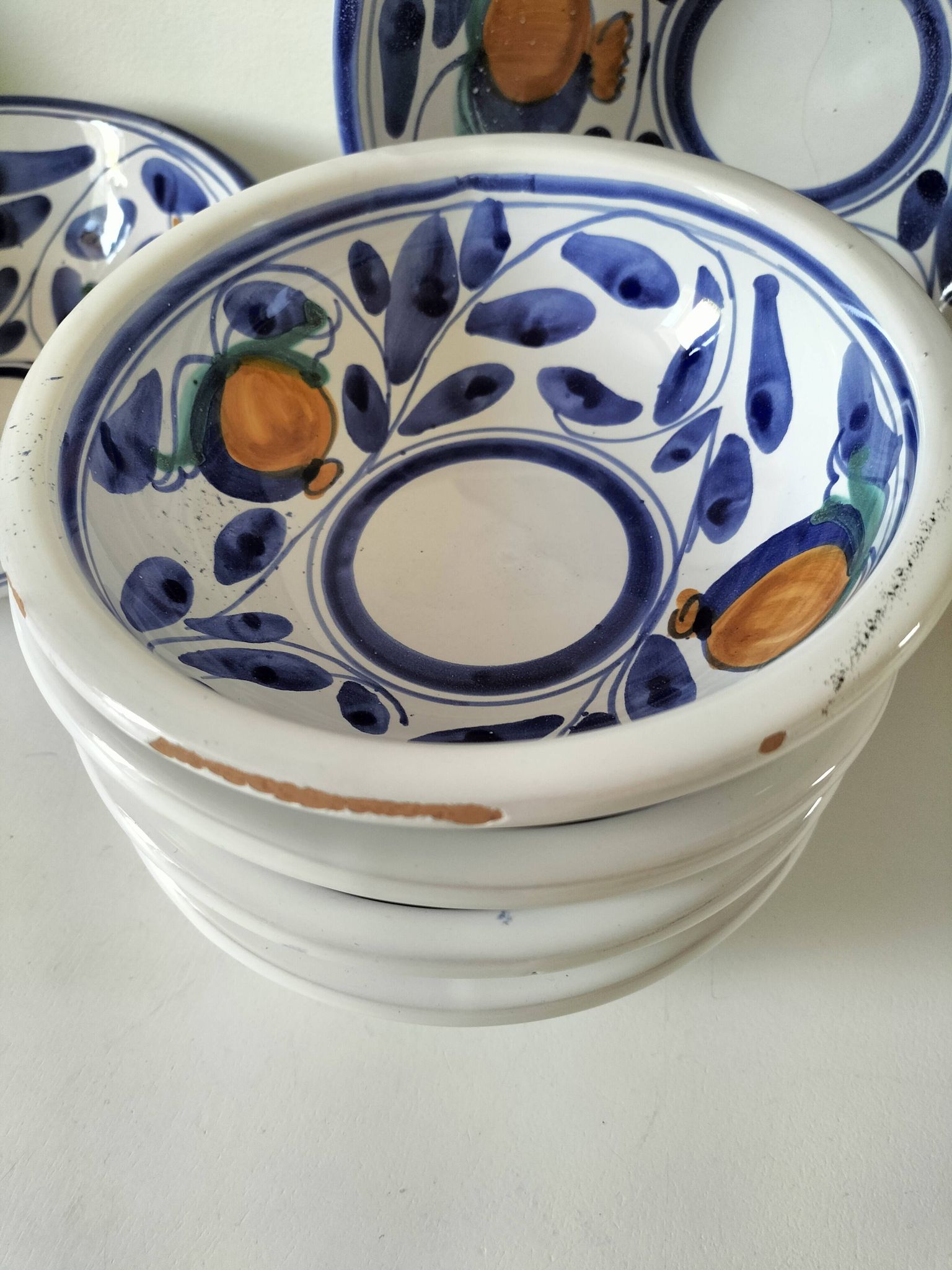 6 céramiques peintes à la main – Desuir - Sicile
