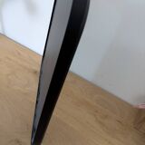 Black metal square mirror, industrial style