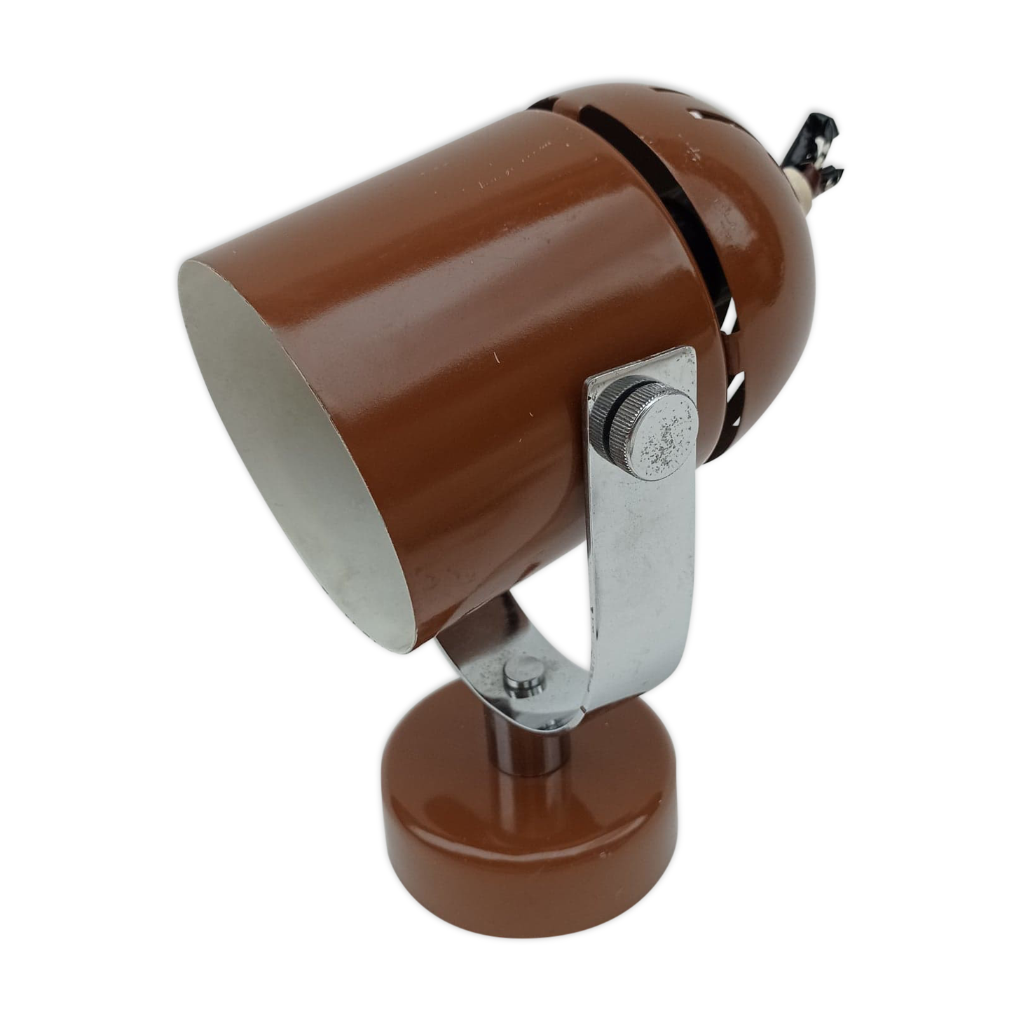 Brown wall lamp by S. Indra, from the 70's, Czechoslovakia
