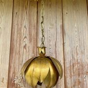Vintage gold metal flower pendant