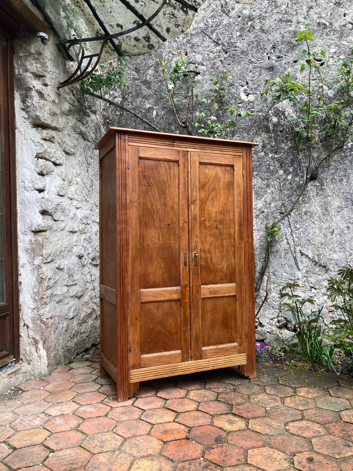 Small antique wardrobe in Art Deco style