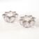 Paire de petits bougeoirs en cristal