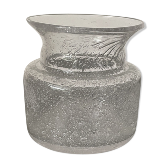 Bubbled glass jar