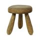 Old Rustic Tripod Stool Milk Stool Brutalism Style