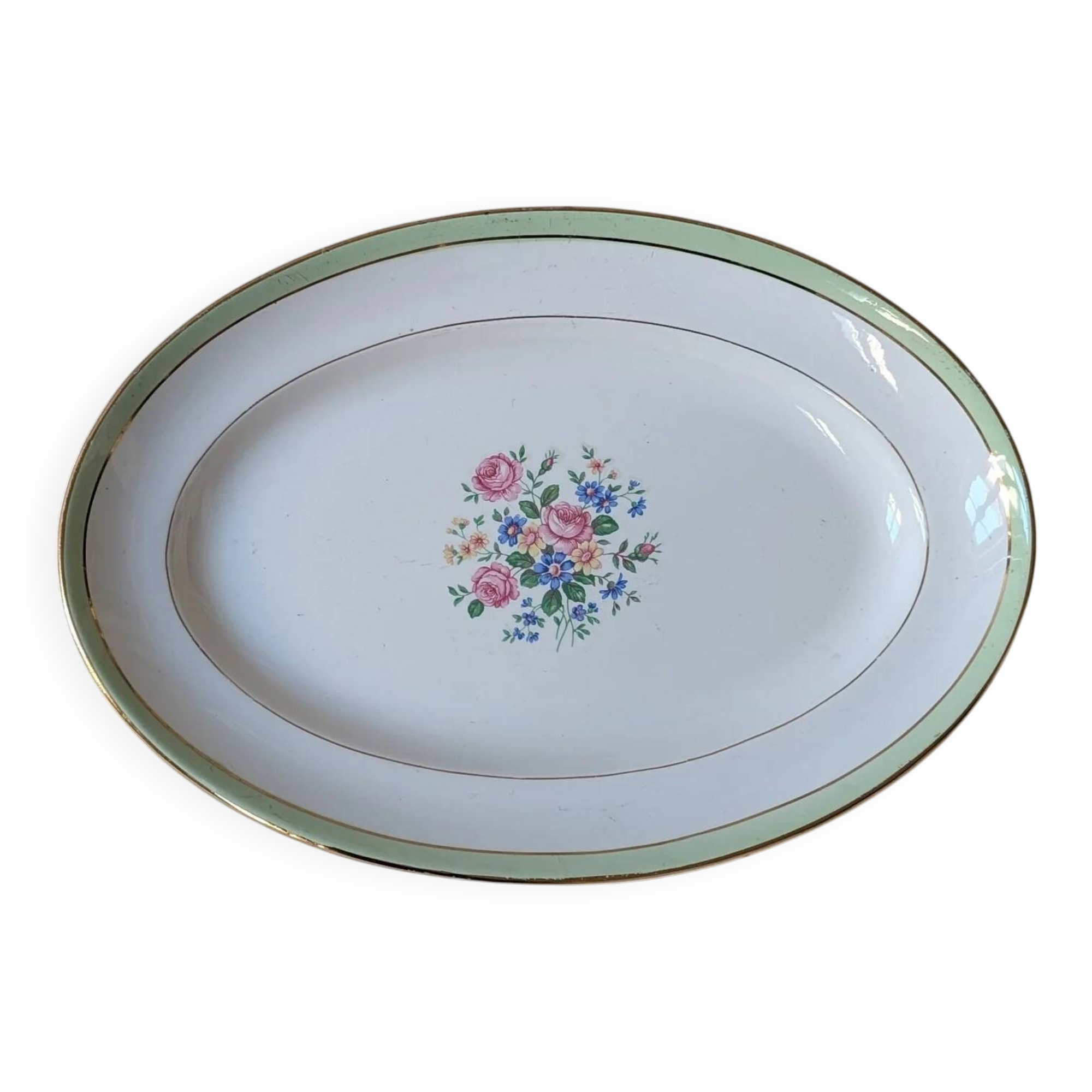 Oval earthenware dish – Moulin des Loups, France