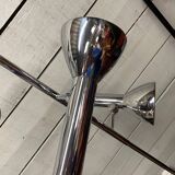 Chrome floor lamp with 3 vintage design spotlights from the 70s