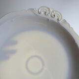 Large serving dish in fine white Limoges porcelain, vintage/antique.