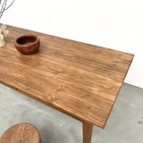 1950s farmhouse table, oak and pine