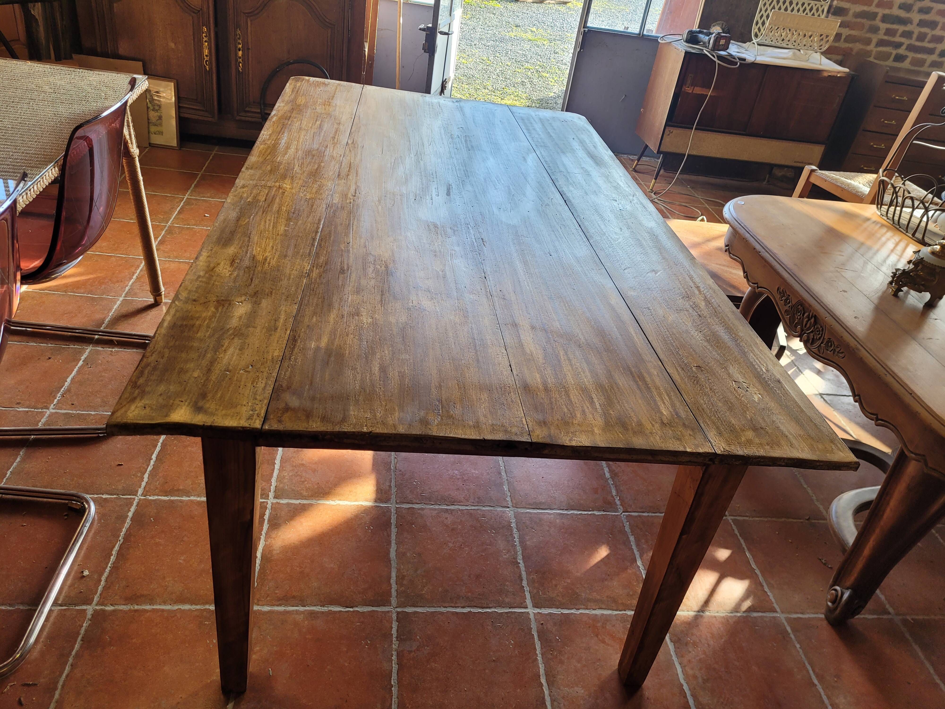 Old fir farm table, 180×102cms