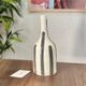 Vase bouteille gris rayé