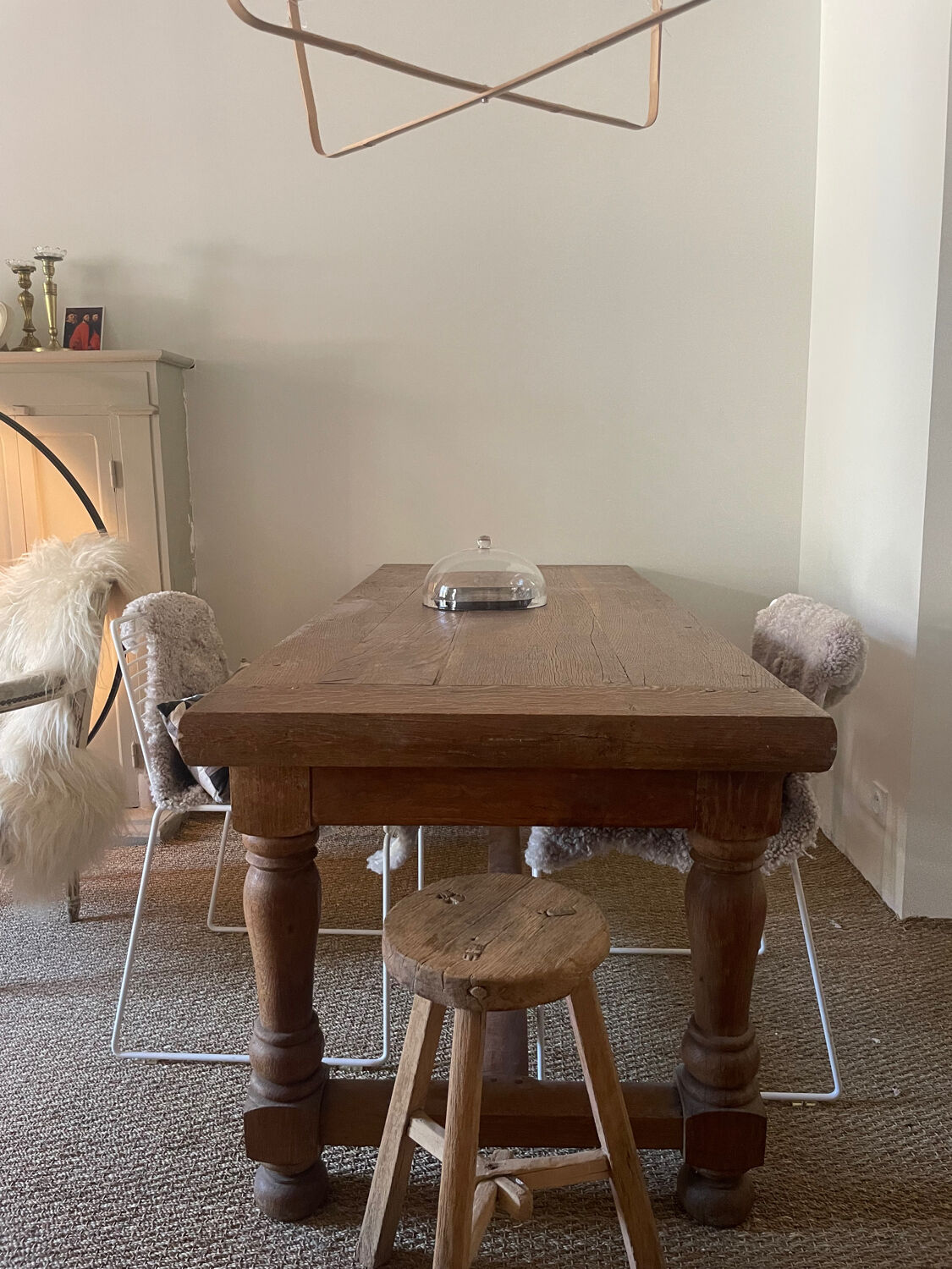 Solid oak farmhouse table