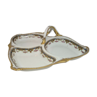 Presentation dish with porcelain compartments