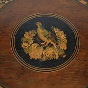 Victorian Marquetry Round Side Table, 1870s