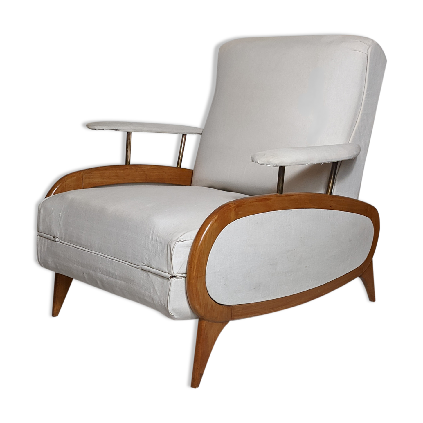 Transatlantic racing armchair, Art Deco period, modular and convertible into a daybed, 1930s