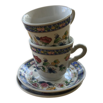 2 tasses et soucoupes Bergère de France