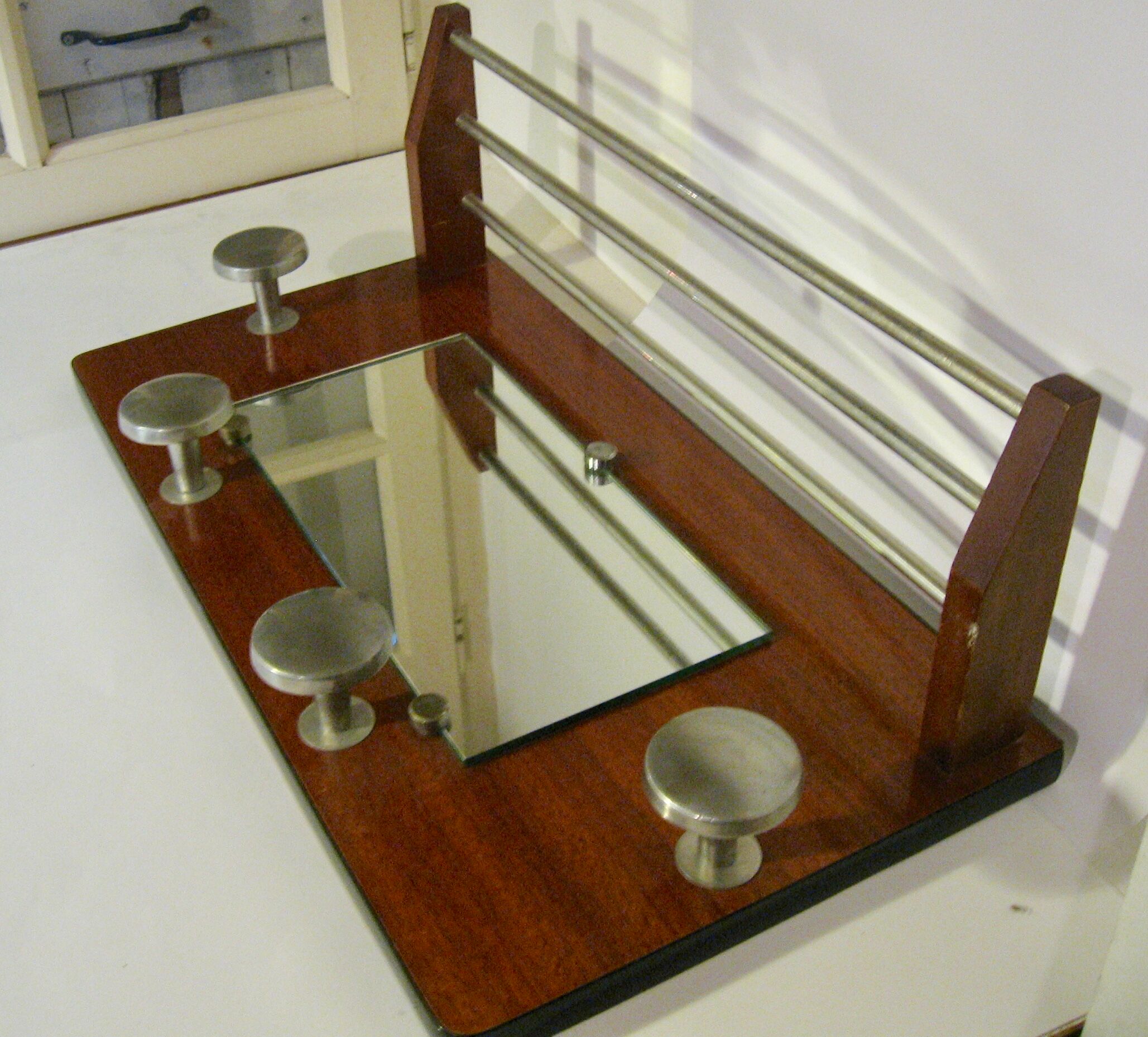 Locker room door-Hat hangers