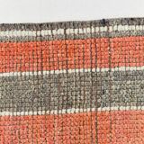 Red & Green Turkish Vintage Runner Rug, 93x342Cm