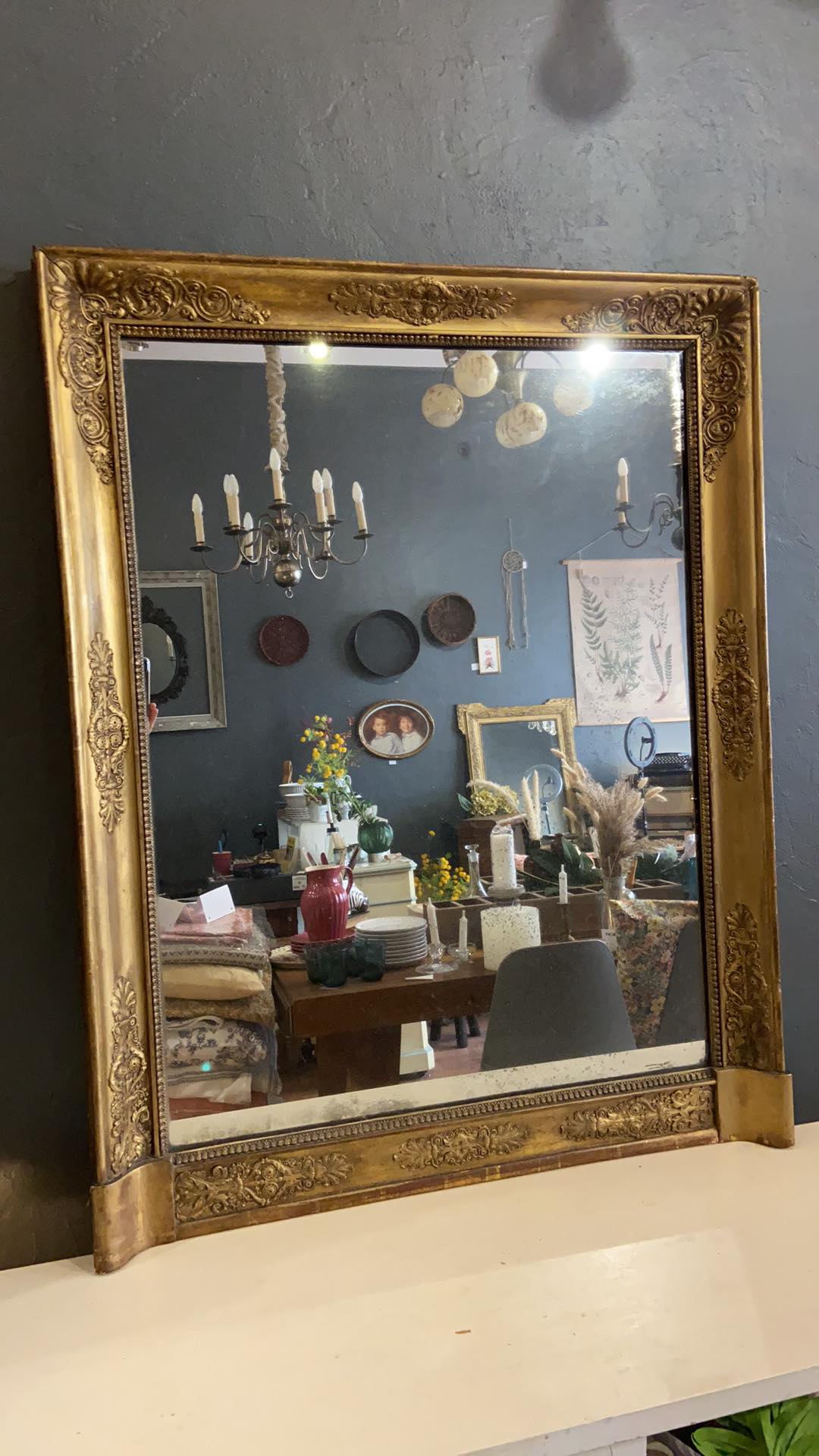 Old mirror period restoration, 116x87 cm