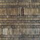 Folding table in bamboo-style wood and woven top, Napoleon III