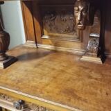 Renaissance two-part walnut sideboard