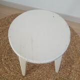 Vintage white farm stool