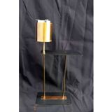 Modernist copper ashtray with shelf, 1960.