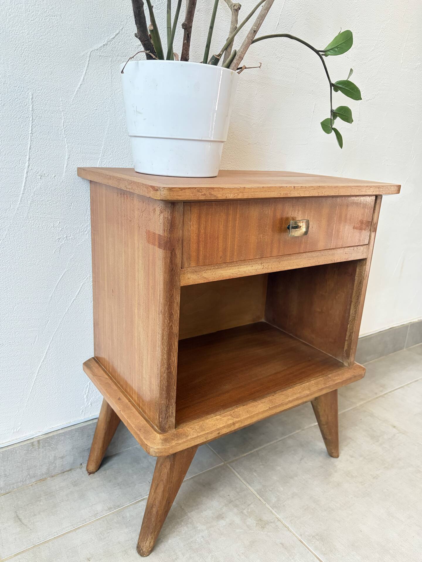 Scandinavian vintage bedside table