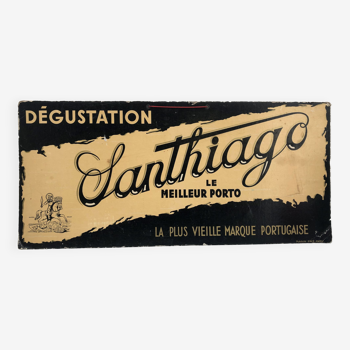 Old advertising card Santhiago the best port