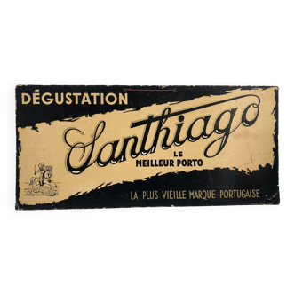 Old advertising card Santhiago the best port