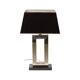 Lampe de table design Eichholtz Arlington en acier inoxydable avec base en granit 72 cm