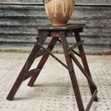 Old wooden stepladder library steps decorative foldable