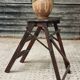 Old wooden stepladder library steps decorative foldable