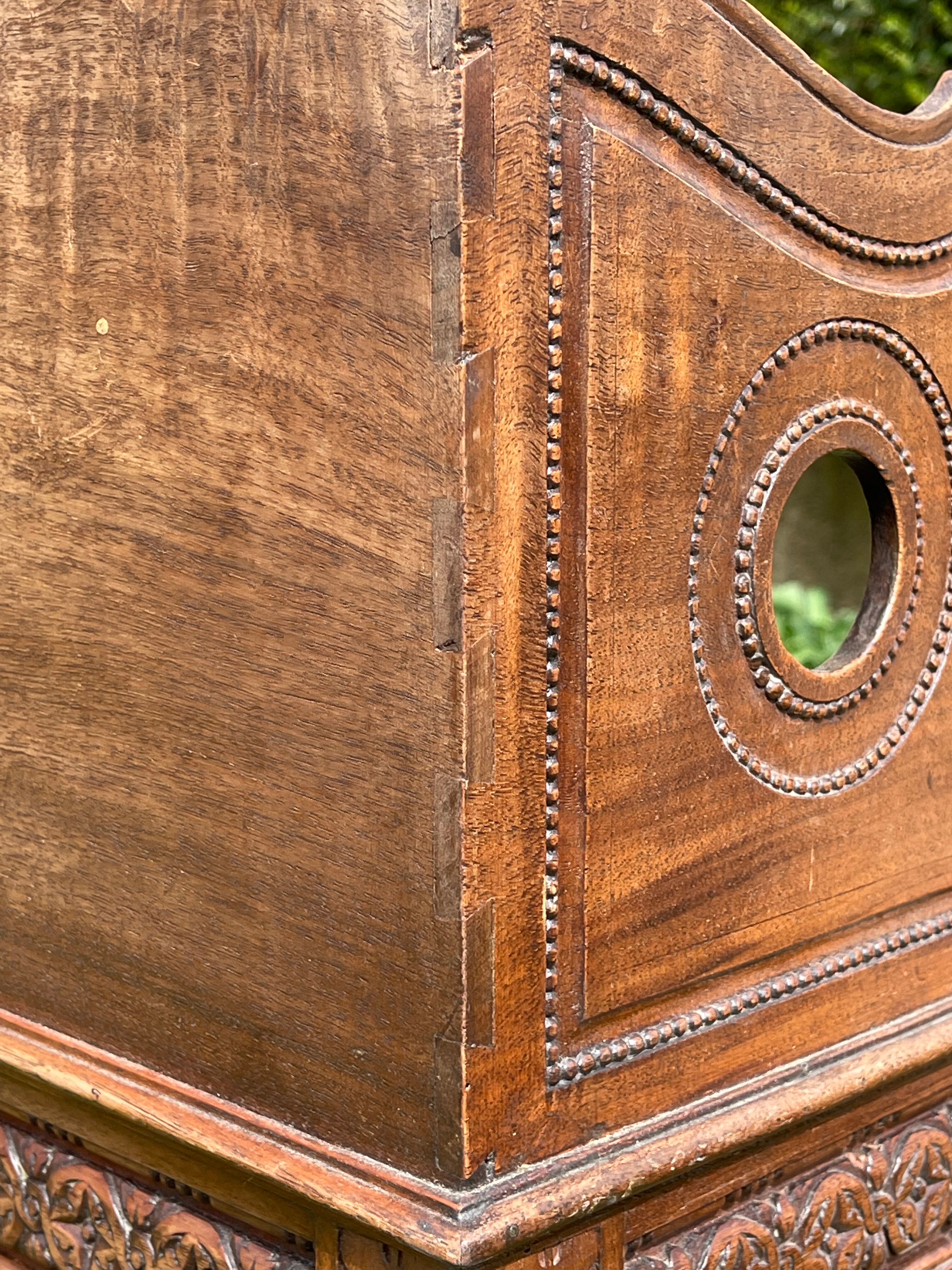 Louis XVI style walnut bedside table