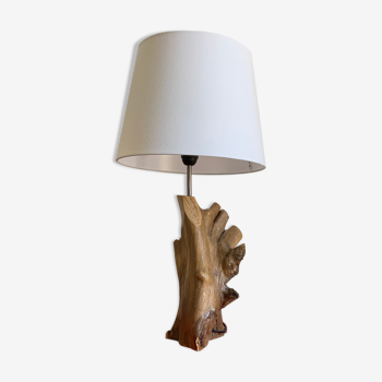 Pied de lampe en bois de teck