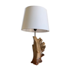 Pied de lampe en bois