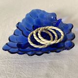 Vide poche en verre raisin bleu cobalt