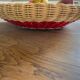 Rattan basket with red trim