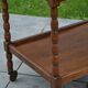 Wooden dessert table, glass top