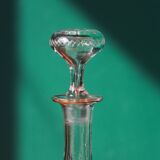 Liquor decanter - poppy flowers décor - art nouveau - legras