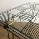 Side table gold vinyl door with wheels eiffel legs and glass checkered top