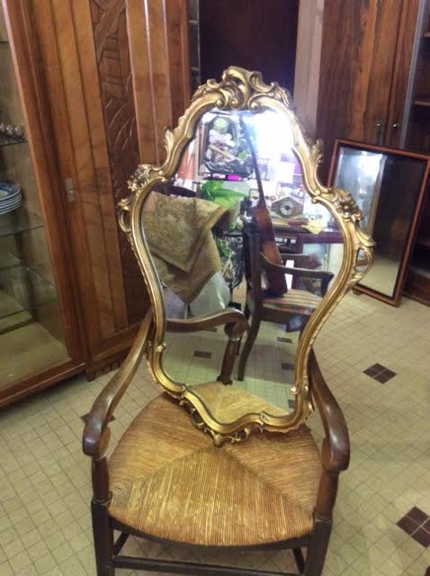 Golden rocaille mirror