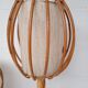 Bamboo and rattan floor lamp 2 fires 60s