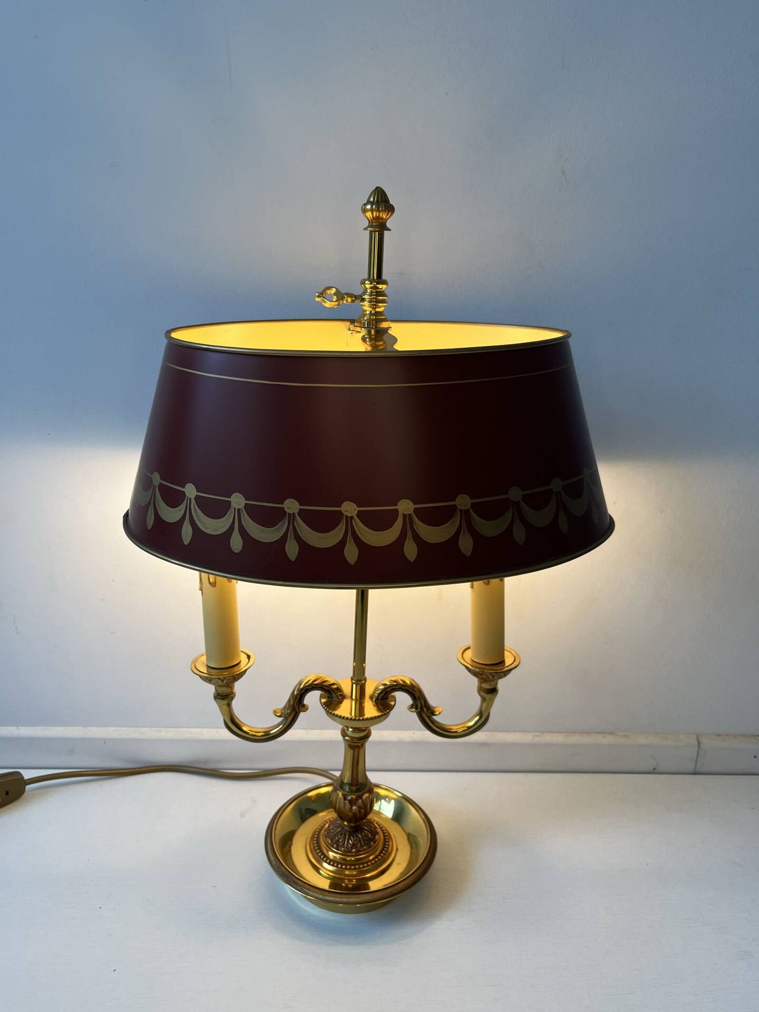 Lampe bouillotte Lucien Gau Paris en bronze doré